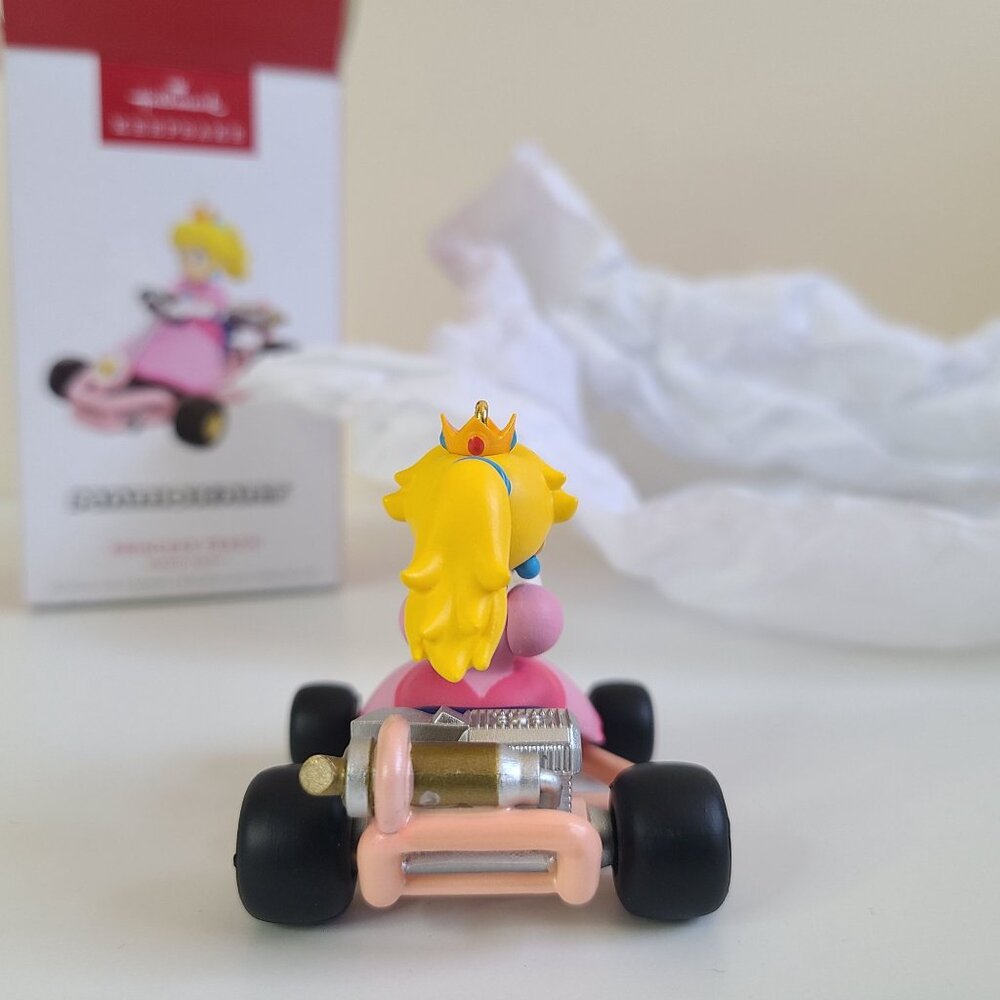 Hallmark Keepsake Princess Peach Mario Kart Ornament Pink & Yellow 2025 - Picture 3 of 10